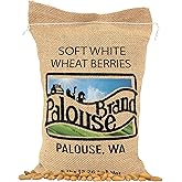 Palouse Brand Certified Glyphosate Residue Free Soft White Wheat Berries | 5 LBS | Family Farmed in Washington State | Non-GM