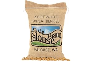 Palouse Brand Certified Glyphosate Residue Free Soft White Wheat Berries | 5 LBS | Family Farmed in Washington State | Non-GMO Project Verified | Kosher | Field Traced