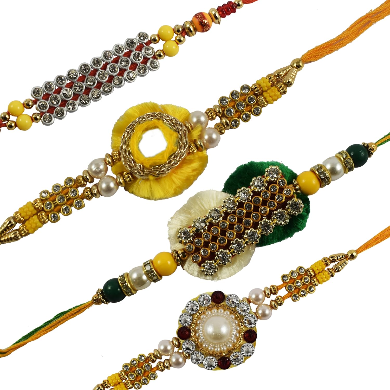 urvi creation set of 4 rakhi for brother, rakhi for bhaiya, rakhi gift for brother