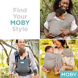 Moby Elements Taupe Baby Wrap Carrier Newborn to Toddler 16.5ft view 9