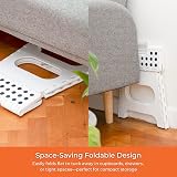 iTrend 11 Inch Folding Step Stool Heavy Duty Anti-Skid Carry Handle White Black view 4
