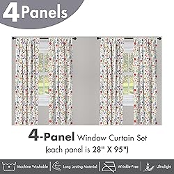 Ambesonne Watercolor Window Curtains Pack of