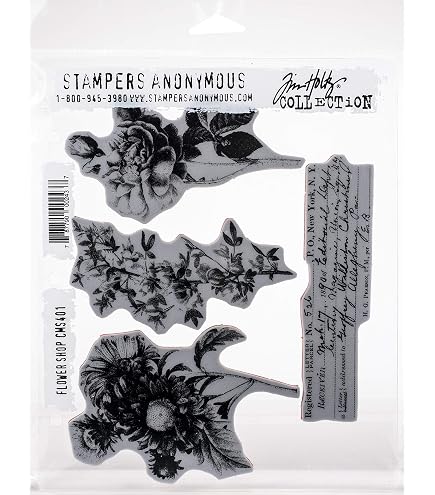 Amazon.com: Tim Holtz Cling Stamps - French Garden - CMS487 : Arts