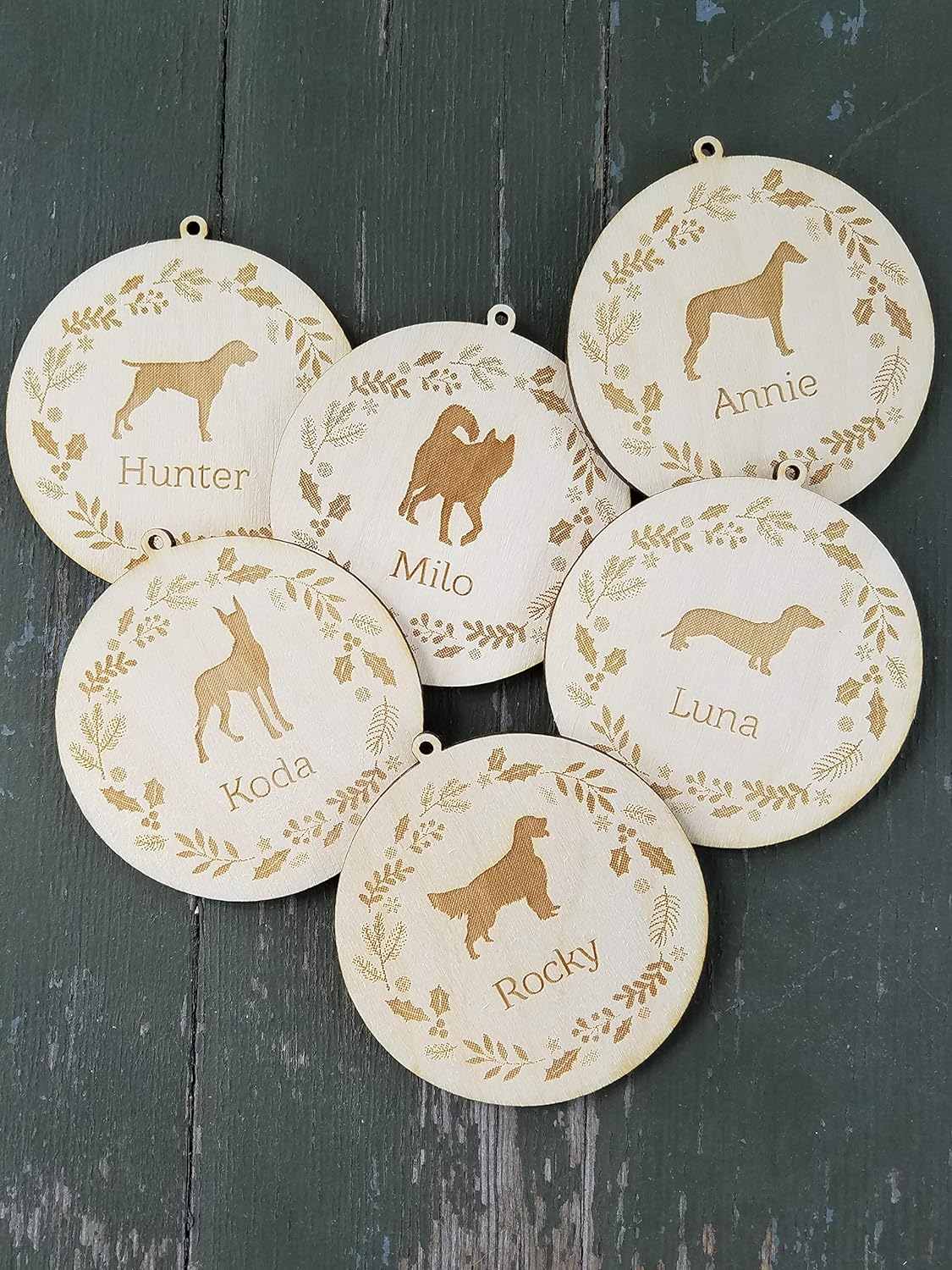 Setter English Ornament, SHIPPING FREE Ornament, Wood Personalized