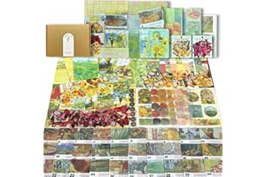 VJAIHOA 279pcs Scrapbook Supplies Kit, Vintage Aesthetic Scrapbook Paper, Journaling Aesthetic, Butterfly Decals, DIY Collage, Ephemera, Floral Junk Journal, Bullet Journals (Afternoon Manor)