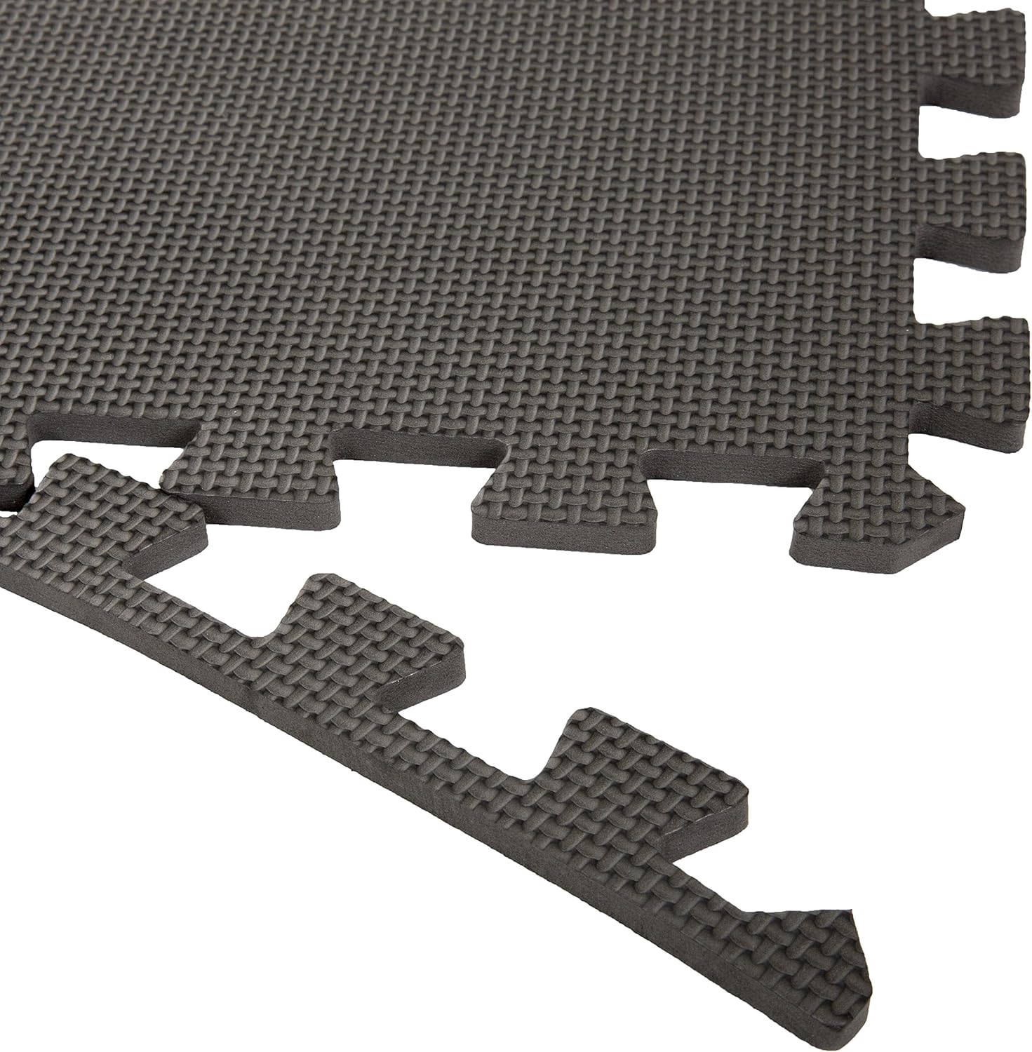Foam Mat Floor Tiles, Interlocking EVA Foam Padding by Stalwart – Soft Flooring for Exercising, Yoga, Camping, Playroom – 6 Pack, .375 inches thick, 24" X 24" X 0.375", Gray, Model:75-ST6004 : Sports & Outdoors