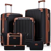 KUNEL Luggage Sets 5 Piece, Hardshell Expandable Suitcase, 20/24/28inch | Suitcase Sets With 360&deg; Detachable Spinner Wheels, ABS Hard Case, TSA-approved Lock, Space-Saving Nested for Family Travel