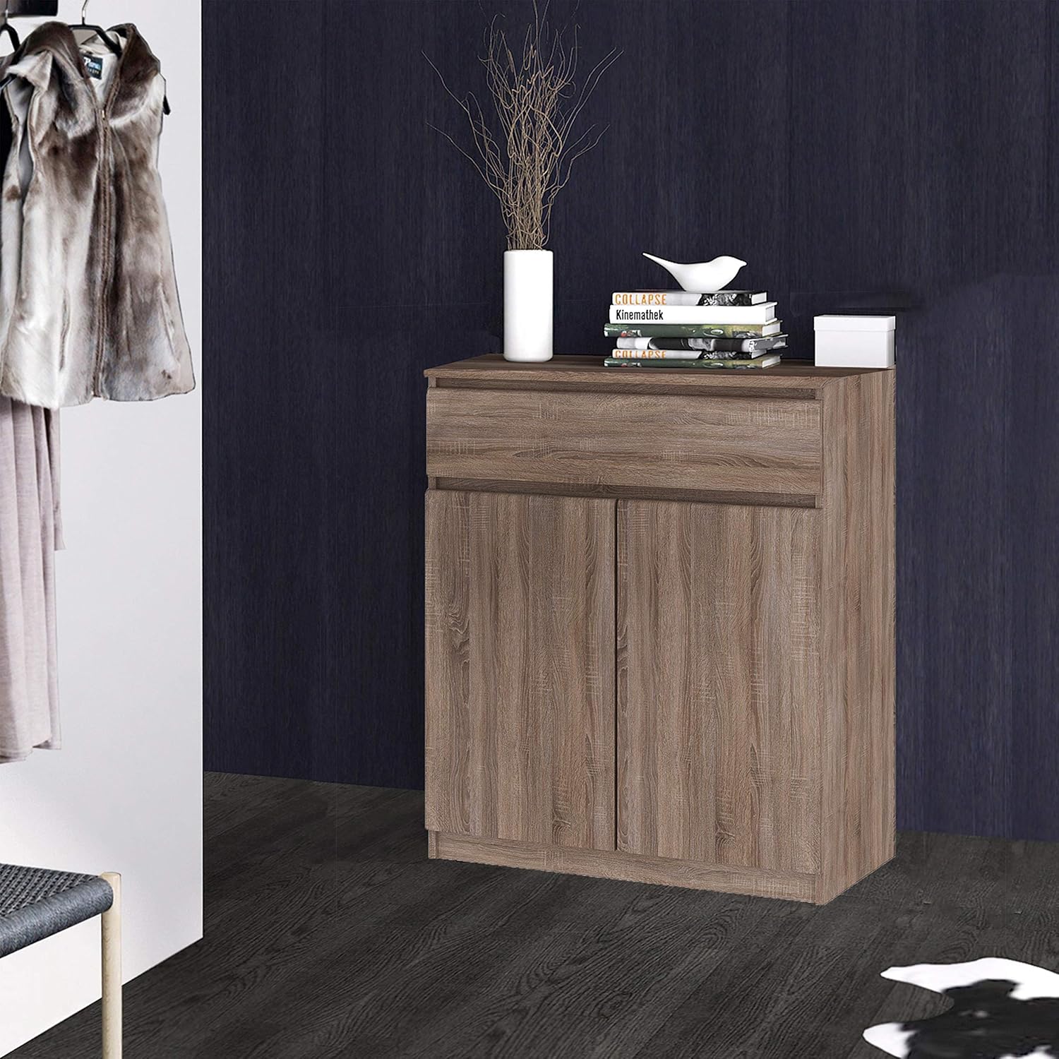 Furniture To Go 1 Drawer 2 Doors In White High Gloss Naia Sideboard Furniture Home Kitchen Cate Org