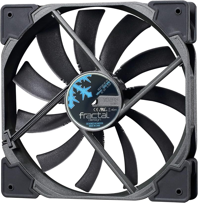 Fractal Design Venturi HF-14 Cooling Fan Black FDB Bearings for Computer Case
