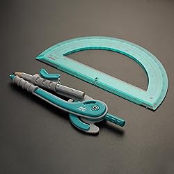 Mr. Pen- Compass and Protractor Set, Green, Compass