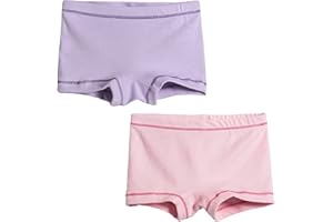 City Threads Girls' 2-Pack Boyshorts Underwear Bloomers for Play and Under Dresses Made in USA