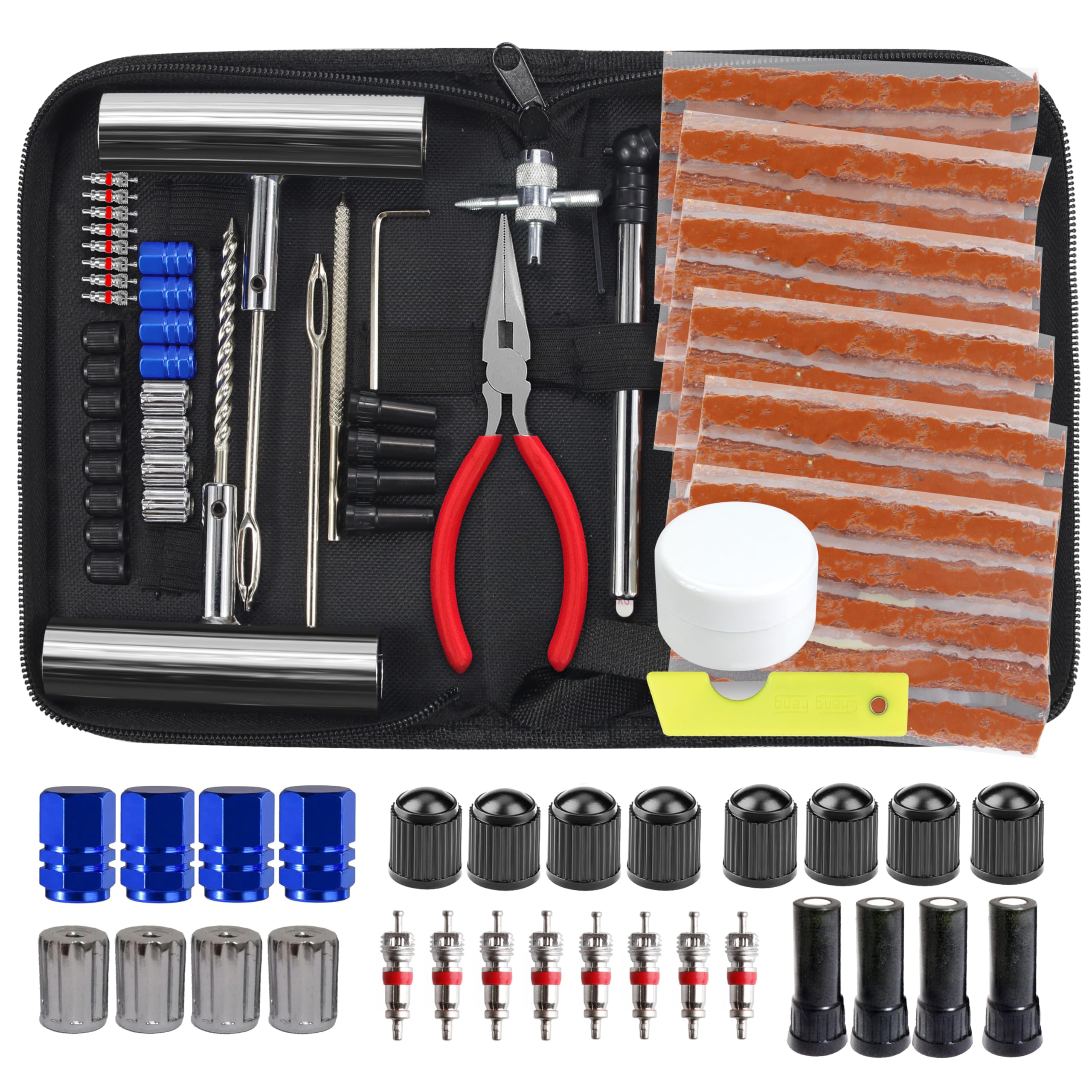 thumbnail image 2 of 45X Emergency Tire Repair Kit DIY Heavy Duty Flat Tyre Punctures Tool Set Rubber 2 of 14