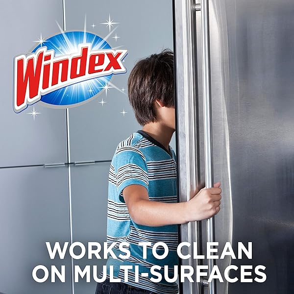 WINDEX REFILL MULTIPURPOSE DISINFECTANT CLEANER SPRAY, BOTTLE MADE FROM 100% RECYCLED PLASTIC, SURFACE CLEANING SPRAY, CITRUS FRESH SCENT, 2L (67.6 FL OZ)
