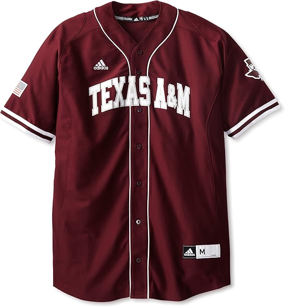 NCAA Texas A&M Aggies Men's Premier Baseball Jersey, Dark Maroon, Small