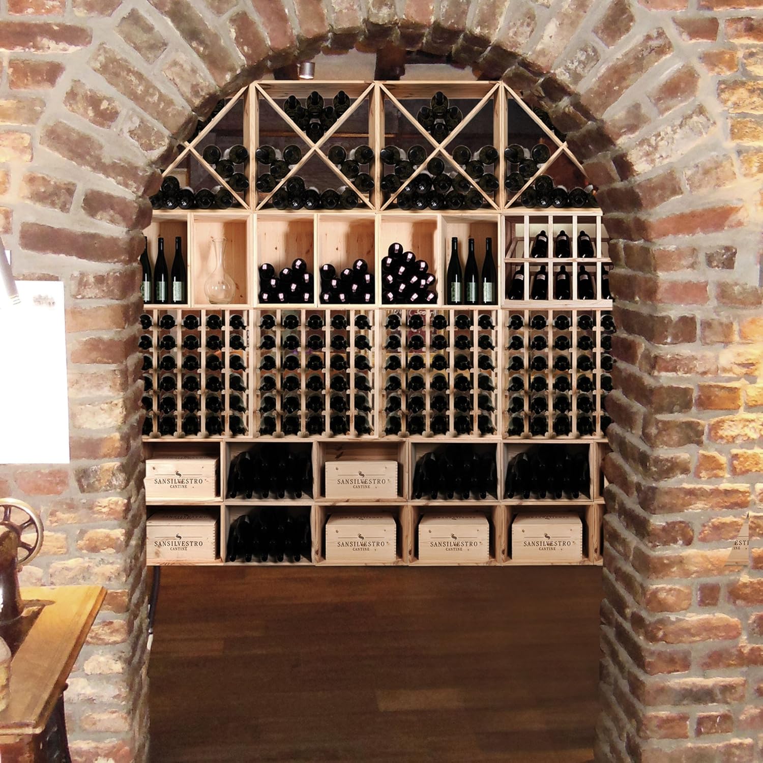 Weinregal/Flaschenregal System RAUTEN schmal für 10 ...