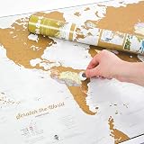 Maps International Scratch The World Travel Map X-Large 84x59 cm Gift Tube view 2