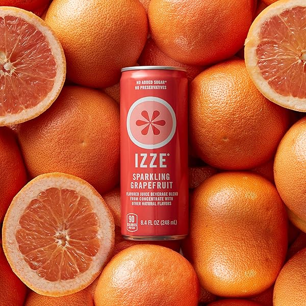 IZZE SPARKLING JUICE, POMEGRANATE, 8.4 OZ CAN