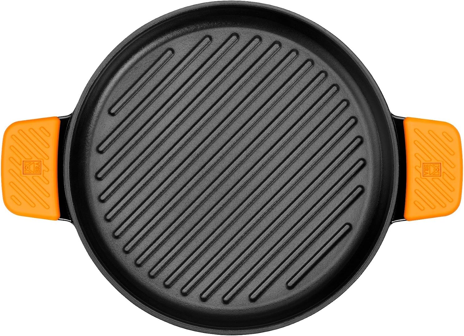 BRA Efficient Iron Round Grill with Stripes, Made of Fu Iron, 32 cm, Black/White - Image 3