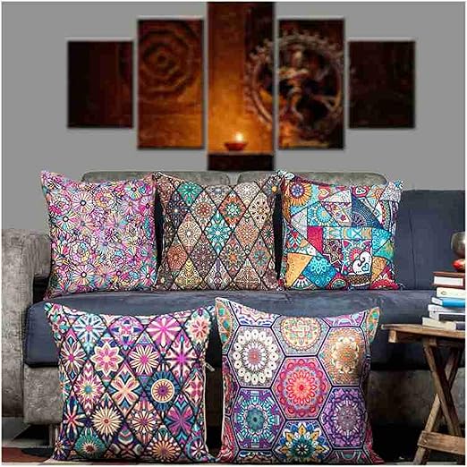 Buy MUSKAN ENTERPRISES Set of 5 Multi Colored Rajasthani Print