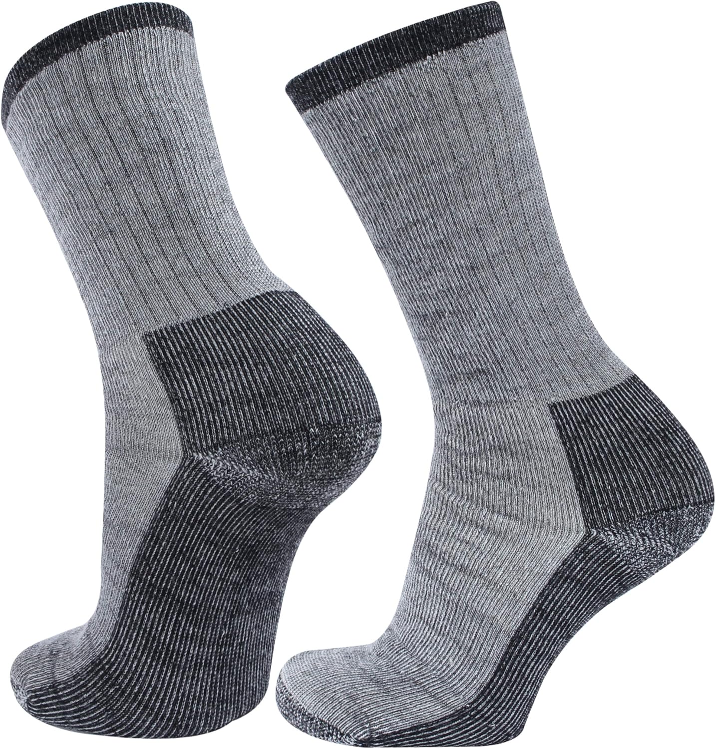Merino Wool Hiking Socks, RTZAT Unisex Outdoor Thick Cushioned Thermal