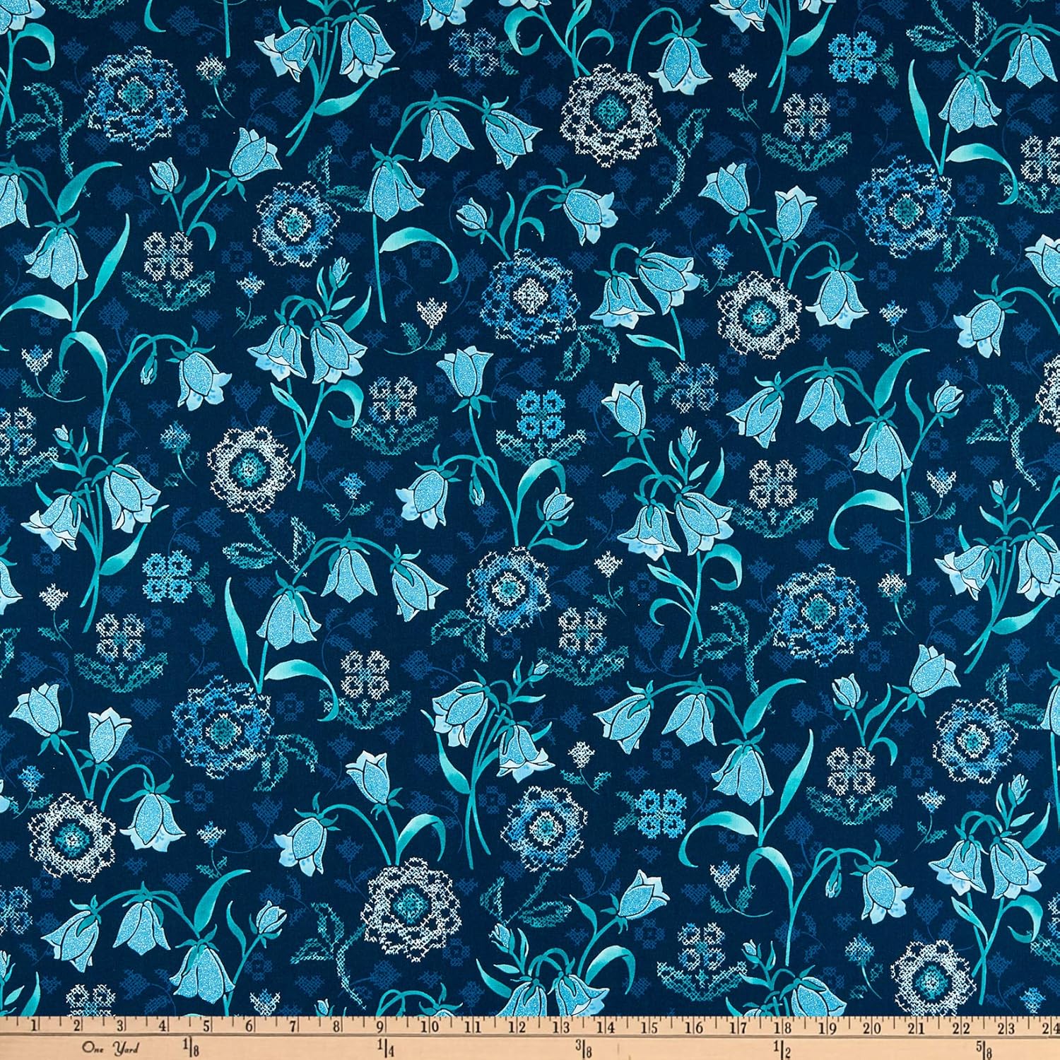 metallic denim fabric