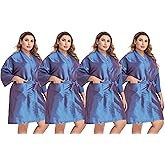 PERFEHAIR Salon Client Gown Cape, Pack of 4, Hairdressing Gown Smock Robes for Hair Stylist to Hair Cutting, Hair Coloring, Makeup-Purple