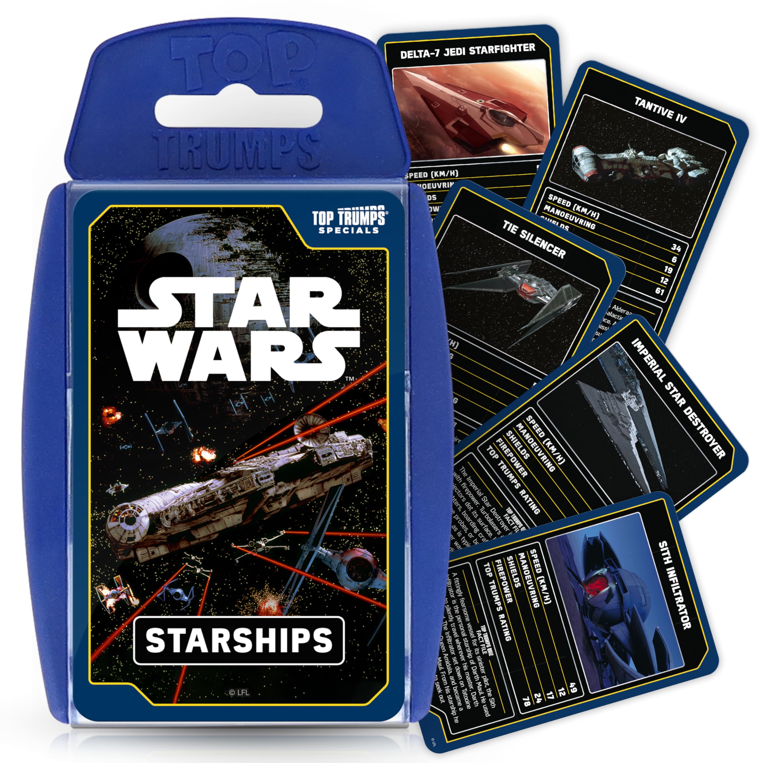 Top Trumps Star Wars Starships Classics Card Game, Play With The Rebel X-Wing, The Imperial Star Destroyer And The Fulminatrix, Educational 2 Plus Players Makes A Great Gift Ages 6 Plus