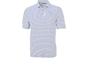 Cutter & Buck Short Sleeve Virtue Eco Pique Stripe Recycled Mens Big and Tall Polo