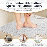 Dikots Corner Shower Mat 60x60 cm Non Slip Mould Resistant White view 2