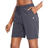 G Gradual Women's Bermuda Shorts Jersey Shorts with Deep Pockets 7" Long Shorts for Women Lounge Walking Athletic