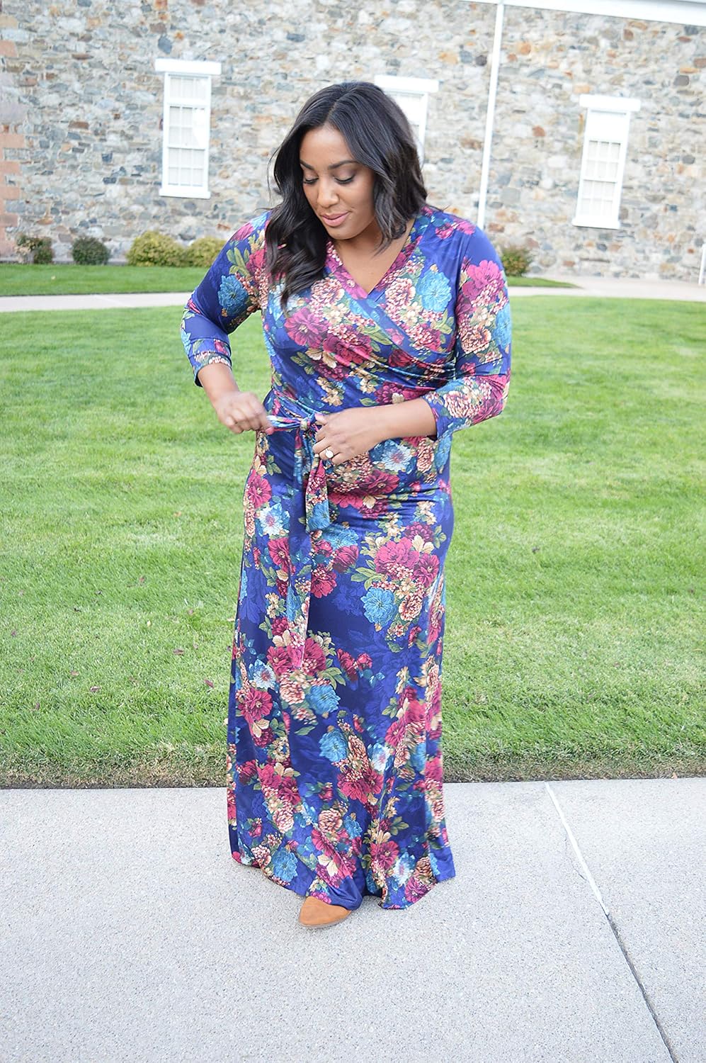 hazel blues maxi dress