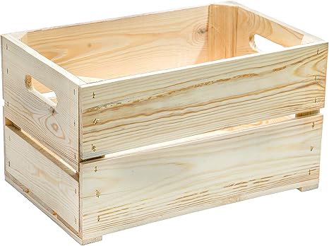 Amazon De Kistenkolli Altes Land Holzkiste Mit 2 Brettern Ca 49 X 30 X 28 Cm