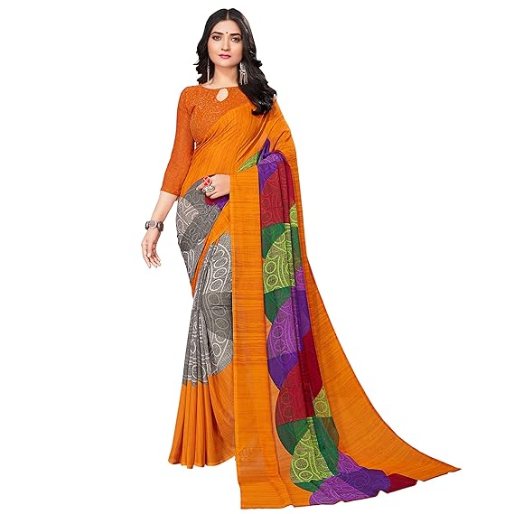 Shaily Georgette Ethnic Motif Saree[S_SUNDARI65001SR01_perent_Red]