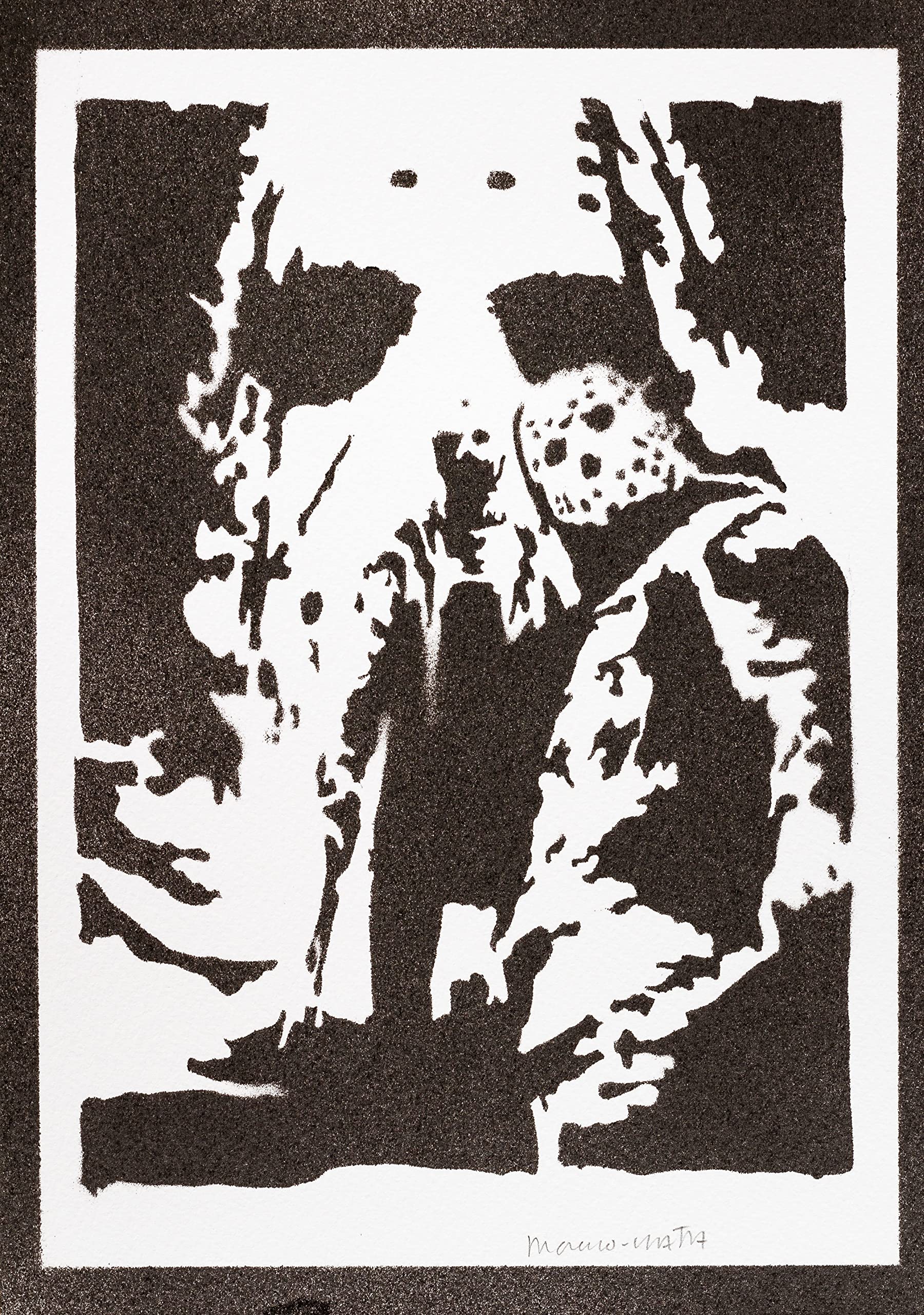 moreno-mata Real Handmade Graffiti Friday The 13th Horror Movies Films Poster Jason Room Decor Home Wall Art Decoration Bedroom Gifts for Men and Women