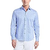 Robert Graham Men’s Kefalonia Long-Sleeve Button-Down Woven Shirt, Blue, Large