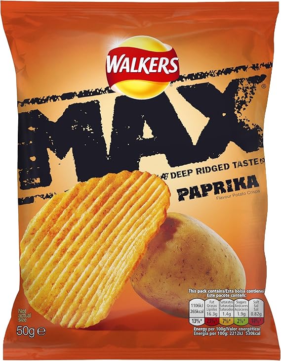 Walkers Max Paprika 50 g (Pack of 32) Amazon.co.uk Grocery