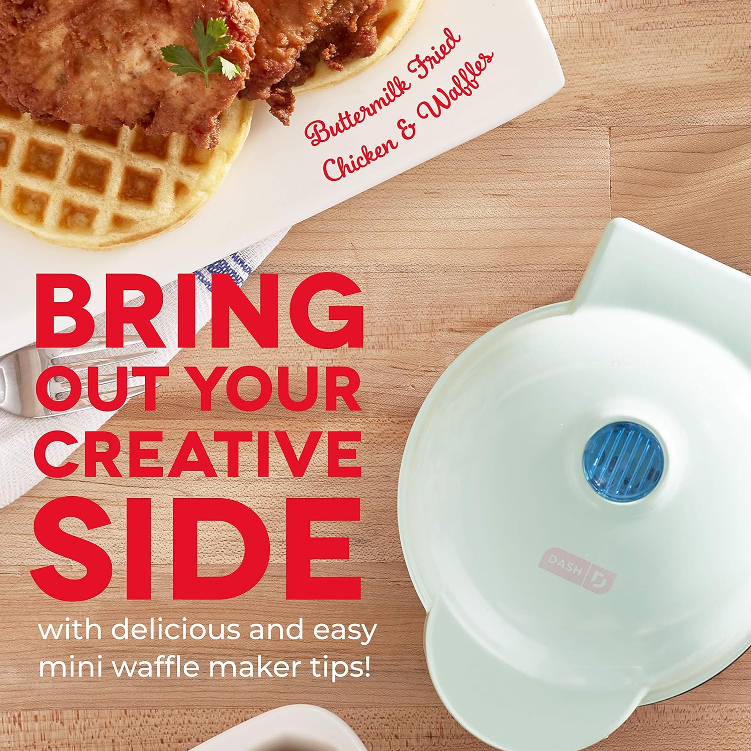 DASH DCB001MW Wonderful Mini Waffles Recipe Book with Gluten, Vegan, Paleo, Dairy + Nut Free Options, Over 80+ Easy to Follow Guides, Cookbook: Kitchen & Dining