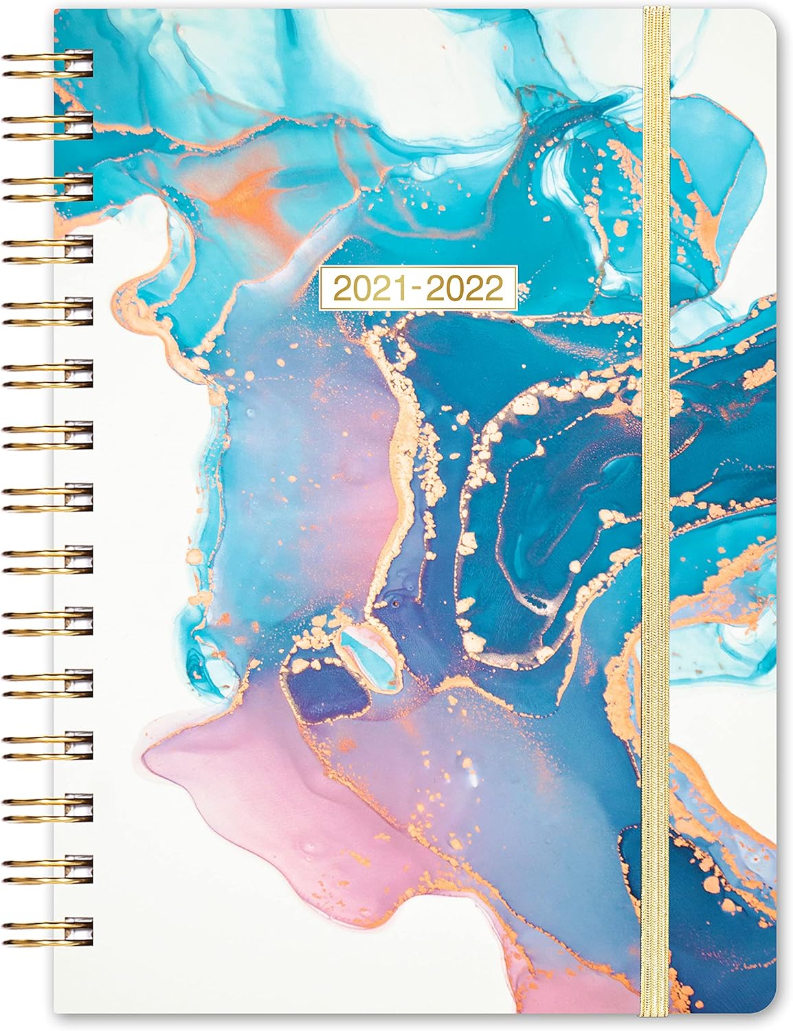 2021-2022 Planner - Academic Planner 2021-2022 Weekly & Monthly with Tabs, 6.3" x 8.4", July 2021 - June 2022, Hardcover with Back Pocket + Thick Paper + Twin-Wire Binding - Contrast Watercolor: Office Products