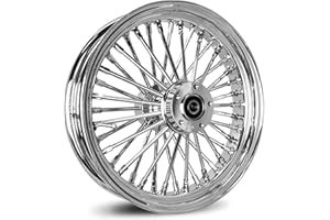 MOTOTEKS, INC. 16" HARLEY FAT SPOKE WHEEL 16X3.5 40 REAR STAINLESS SPOKES SOFTAIL 2000-2007 MODEL W/ 3/4" BEARINGS (All Chrome, Wheel only)