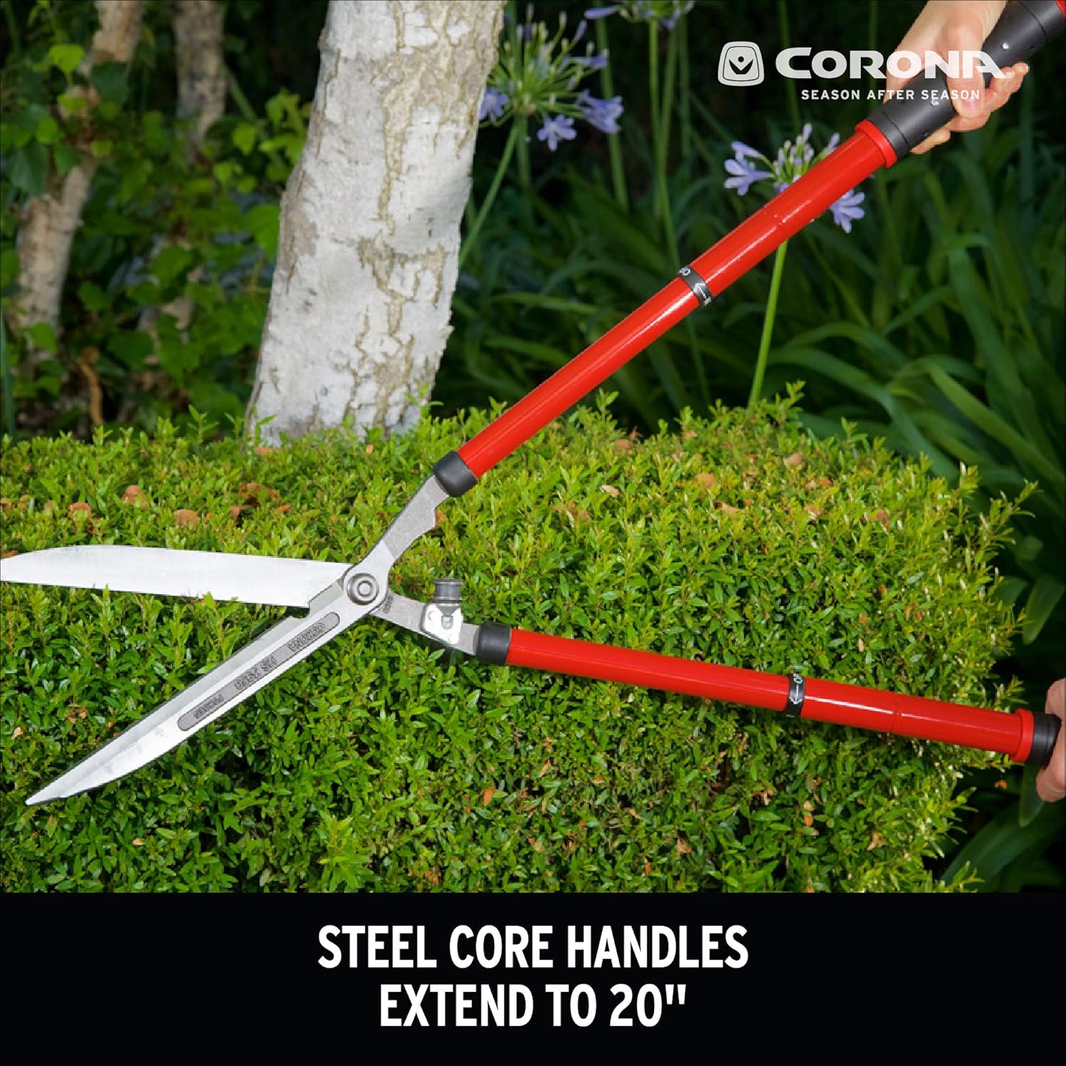 Corona HS 3950 Extendable Hedge Shear, 10-Inch Blade, Red : Garden & Outdoor
