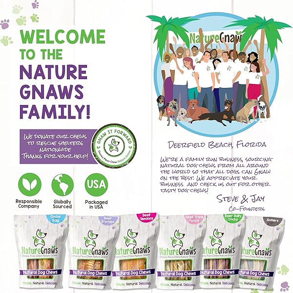 NATURE GNAWS PORK SKIN CHEWS FOR DOGS – PREMIUM NATURAL TASTY JERKY TREATS – LONG LASTING DOG CHEW BONES – RAWHIDE FREE