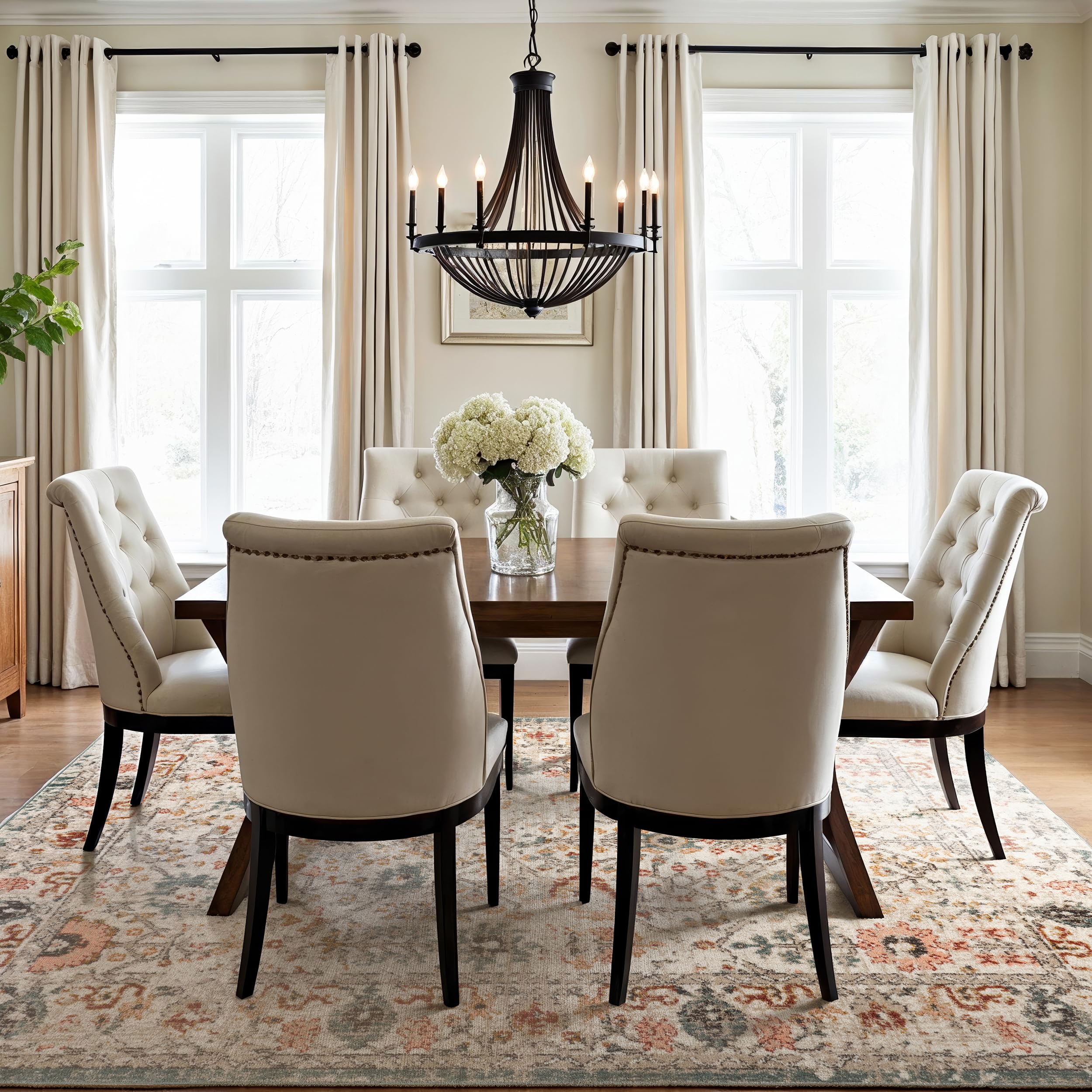 nuLOOM Performance Oriental Style Area Rug, Vintage Design, Durable, Easy to Clean, Lenore Beige, 2′ x 3′