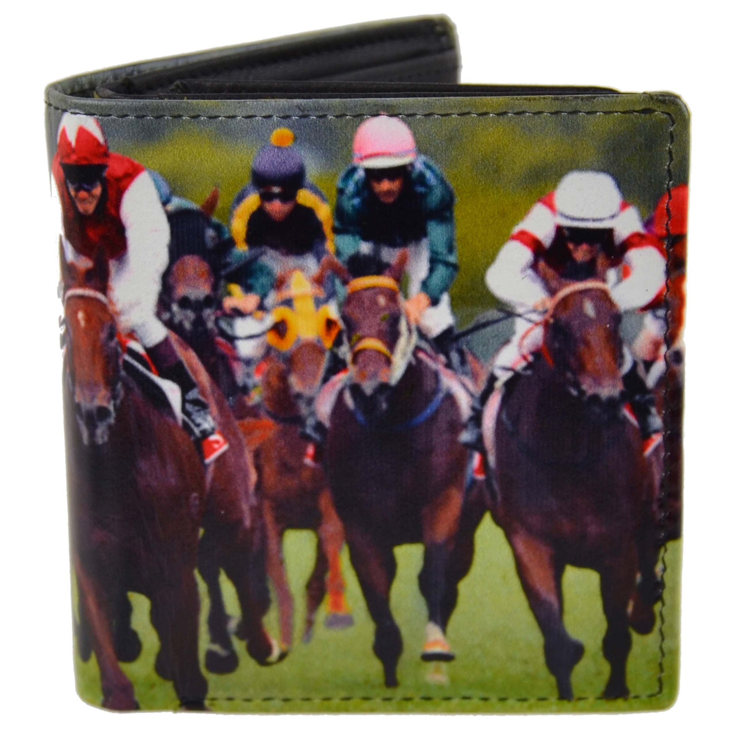 Golunski Mens Leather Tri-Fold Horse Racing Wallet by Retro Gift Box Grand National