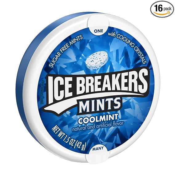 Hershey's Ice breakers mints - sugar free Cool mint 1.5oz /16 (034000000074)
