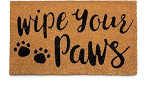 PLUS Haven Coco Coir Door Mat with Heavy Duty Backing, Wipe Your Paws Doormat, 17.5" x 30" Size, Easy to Clean Entry Mat, Beautiful Color and Sizing for Outdoor and Indoor uses, Home Décor