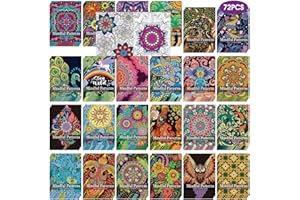 Sinload 72 Pcs Mindful Coloring Book Bulk for Adults, DIY Art Coloring for Adult Stress Relief Drawing Book with Flower for Party Favors Goodie Bag Filler Gifts