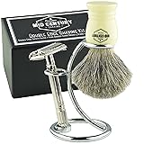 Safety Razor Shaving Kit: Double Edge Razor, Pure