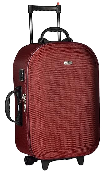 TREKKER Polyester 62 Cms Red Soft Sided Suitcases & Trolley Bags