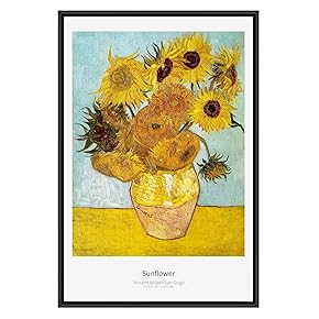SIGNWIN Framed Canvas Wall Art Twelve Sunflowers by...