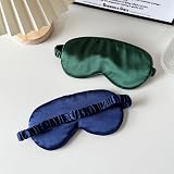 ECHOLLY 100% Mulberry Silk Sleep Mask Green with Travel Pouch & Ear Plugs view 8